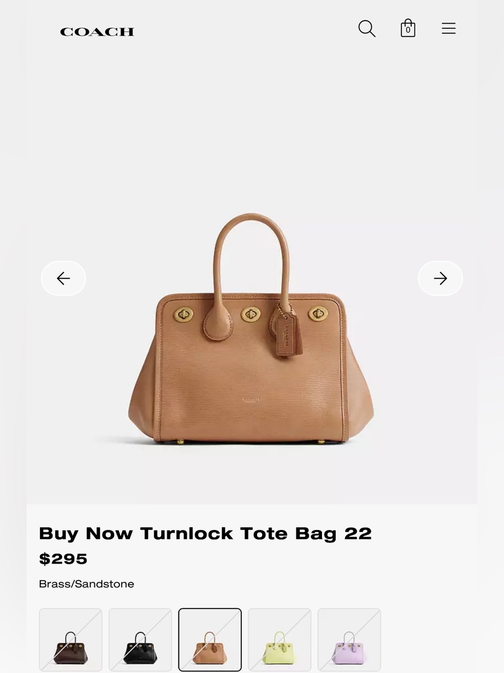 Coach Rare Turnlock Tote Bag 22 - Women's Carryall